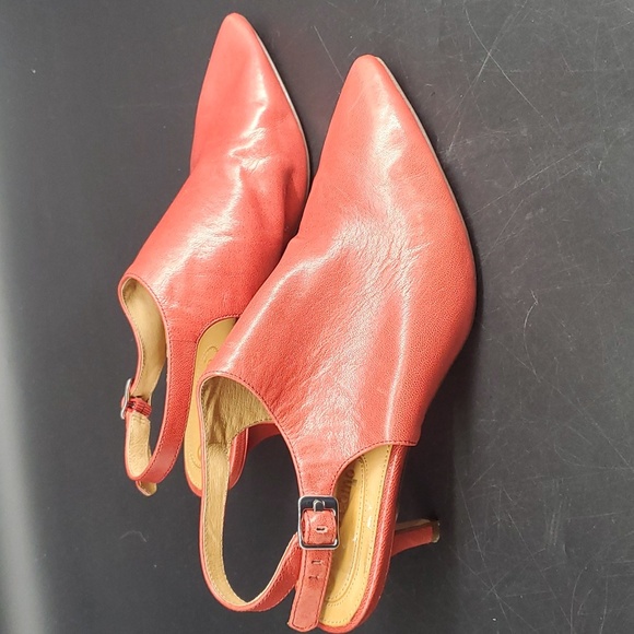 Corso Como Shoes - Corso Como Leather Mules Kitten Heels 9.5M EU 41